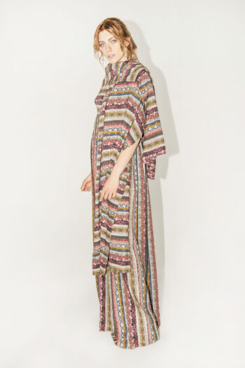 snakeskin stripes dress side with skarf 1 &bull; Sassa Björg