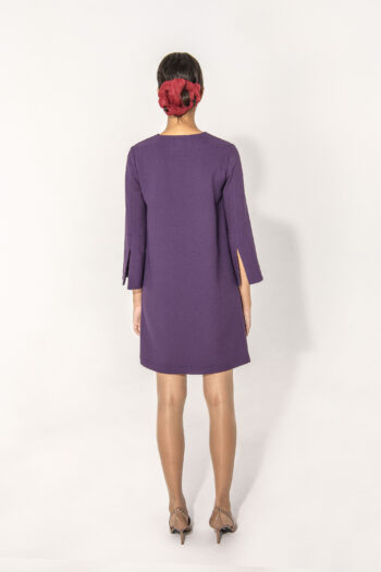 A shaped purple dress back • Sassa Björg