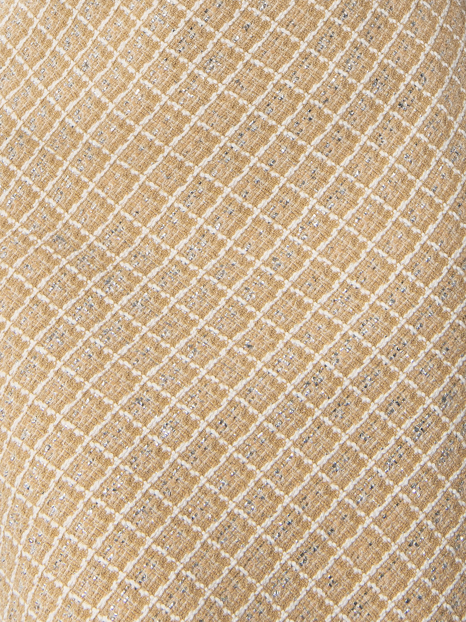 Beige mini dress silver thread detail • Sassa Björg