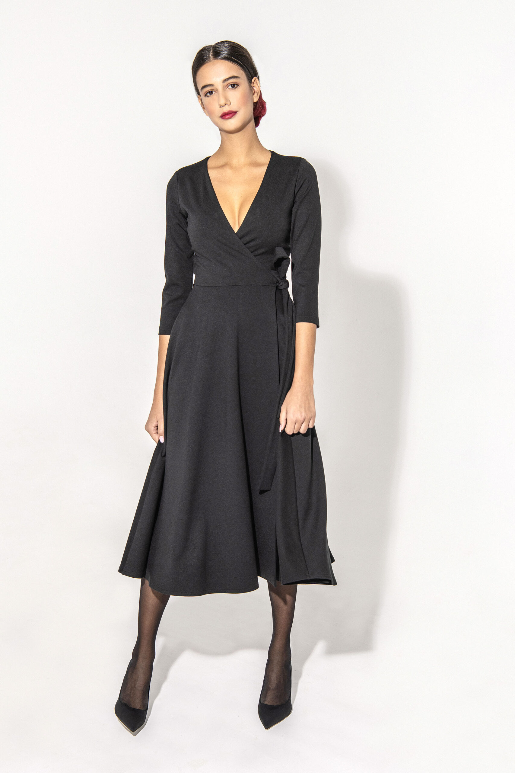 Black hug me dress front scaled • Sassa Björg