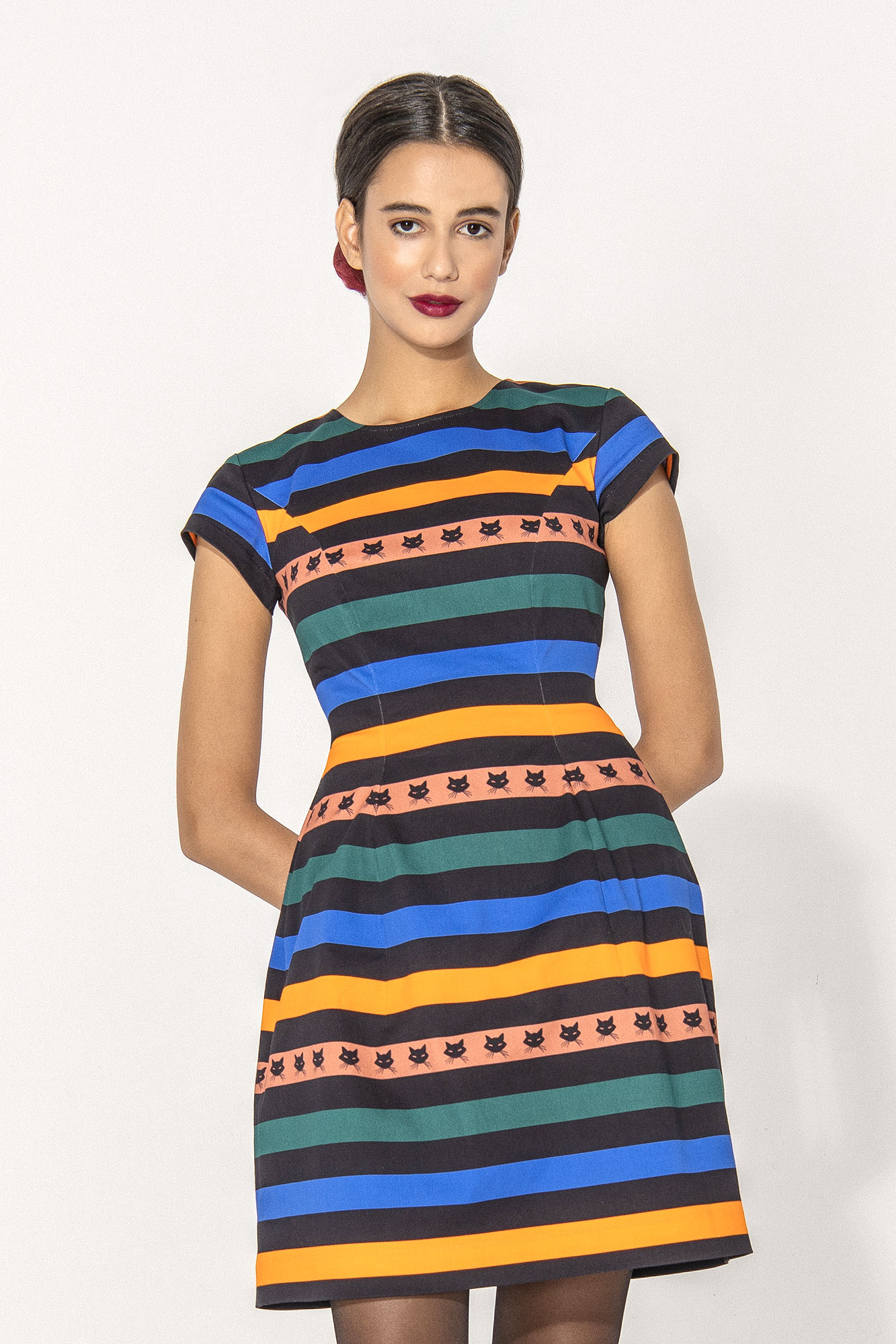 Colored stripes dress crop • Sassa Björg