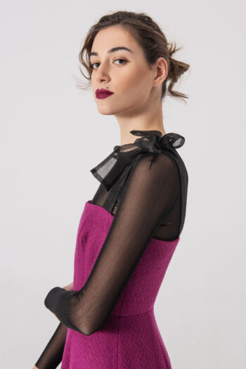 Elegant dress with organza straps shoulder &bull; Sassa Björg