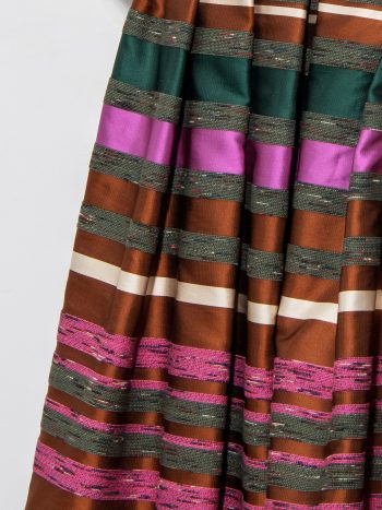 Jacquard striped and pleated skirt detail &bull; Sassa Björg