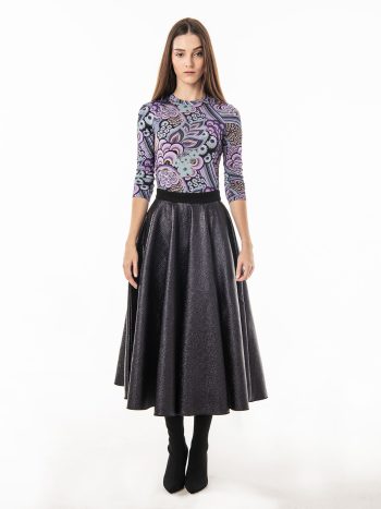 Midi circle skirt lacquer • Sassa Björg