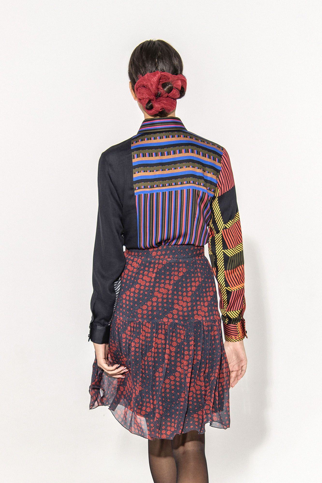 Mini tiered skirt with dots with shirt back • Sassa Björg