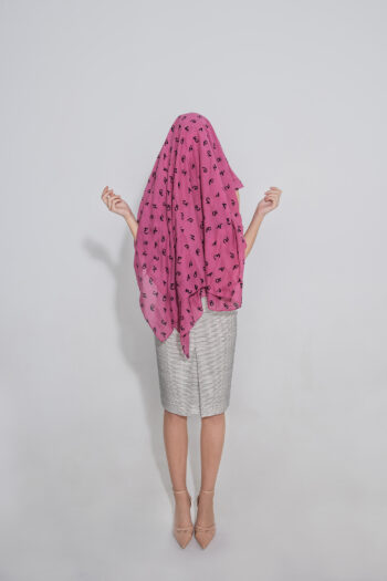 Pleated pencil skirt jacquard skarf &bull; Sassa Björg