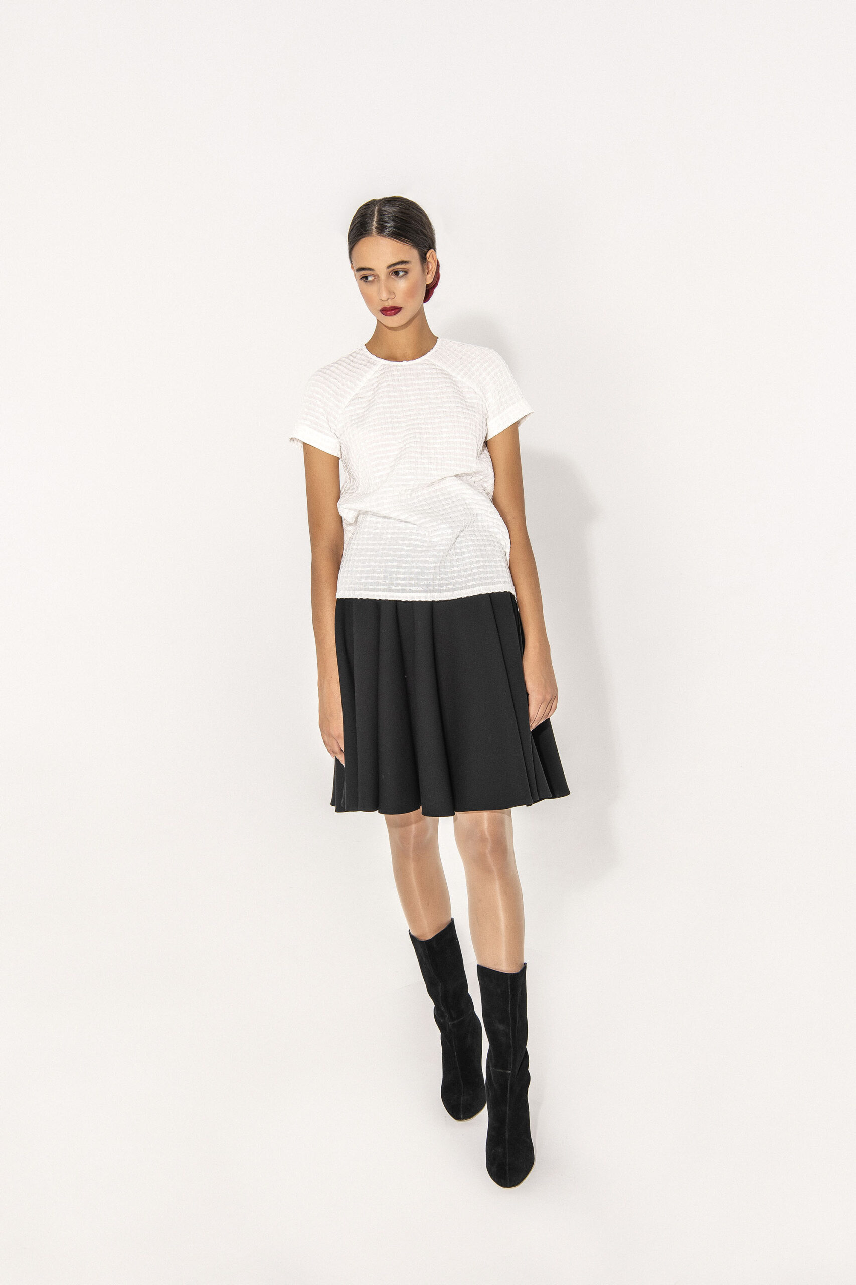 White textured shirt front scaled • Sassa Björg