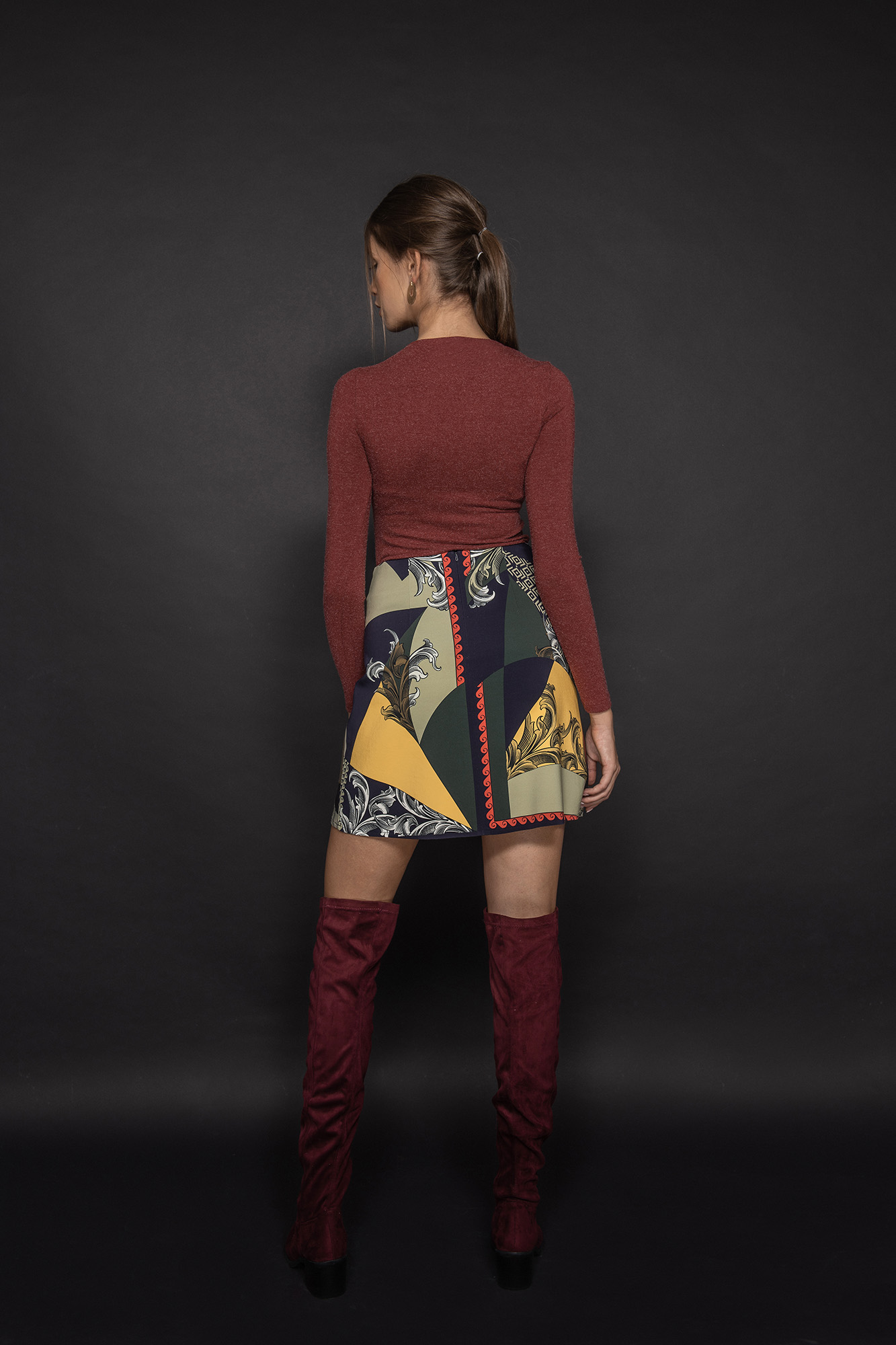 a shaped mini skirt collage back • Sassa Björg