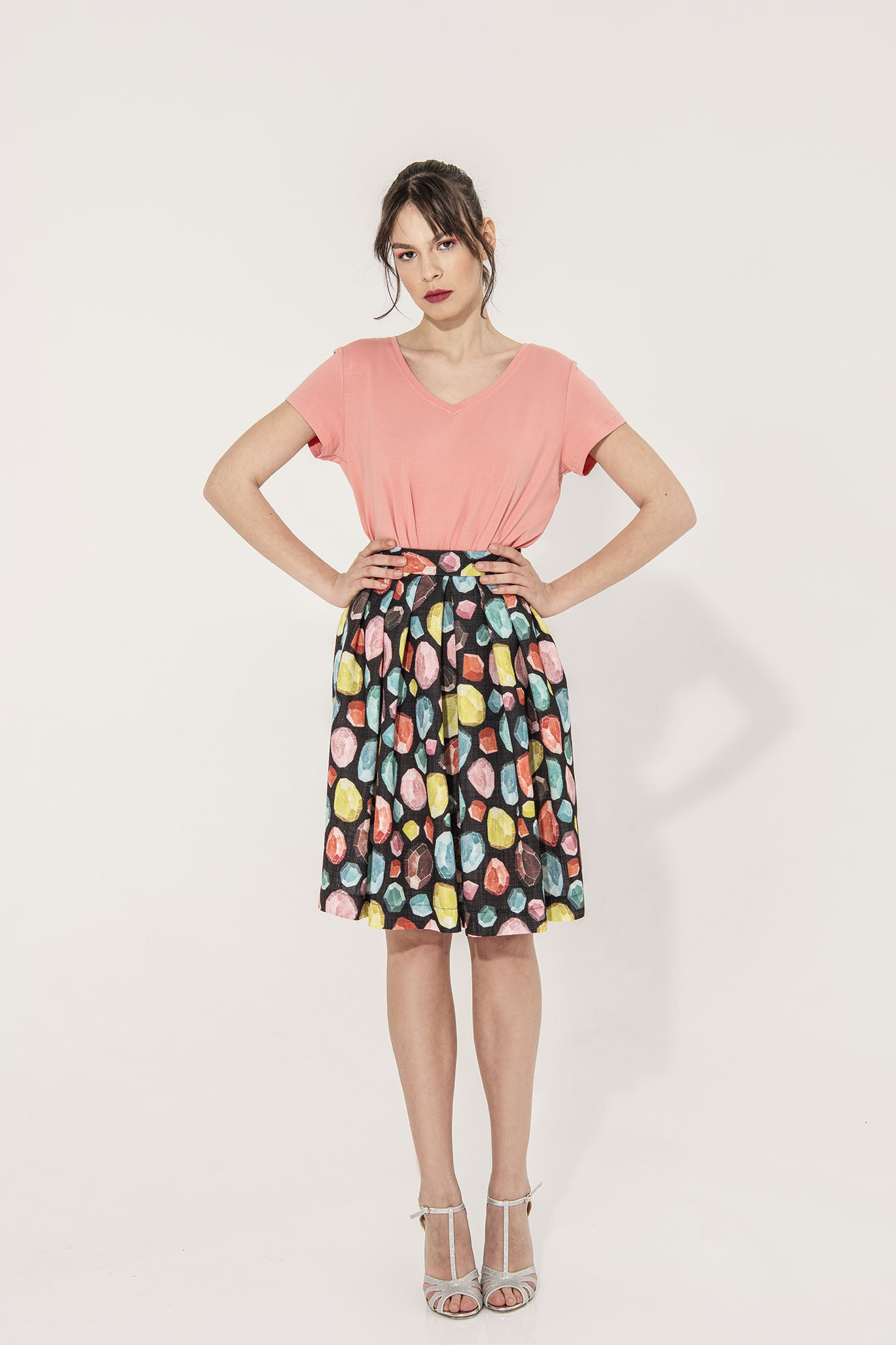 baby diamonds pleated skirt front 1 • Sassa Björg