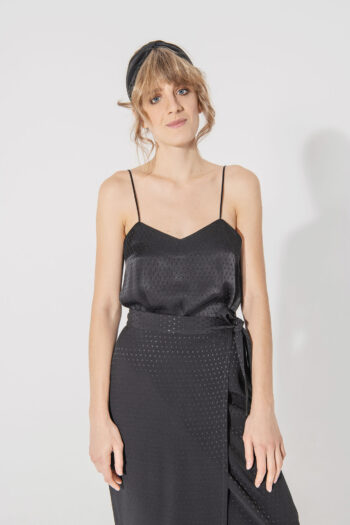 black hug me skirt jacquard dots close up • Sassa Björg