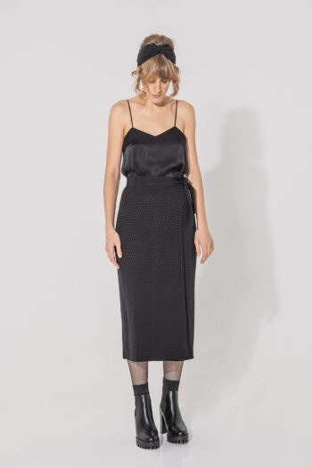 black hug me skirt jacquard dots front • Sassa Björg