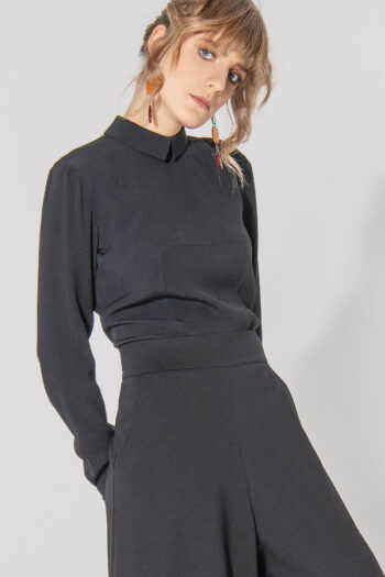 black pants skirt punto di milano close up • Sassa Björg