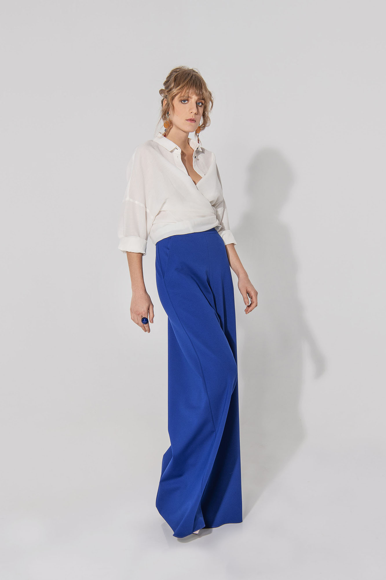 blue pants skirt punto di milano • Sassa Björg