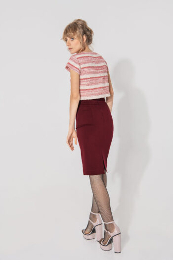 bordo pencil skirt punto di milano main • Sassa Björg