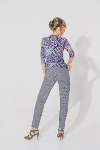 cigarette style pants pepita pattern back • Sassa Björg