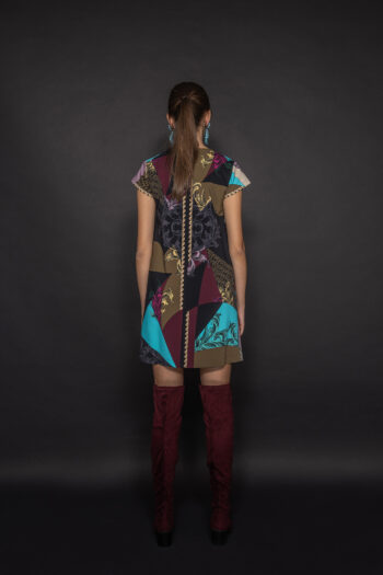 a shaped dress collage pattern back • Sassa Björg