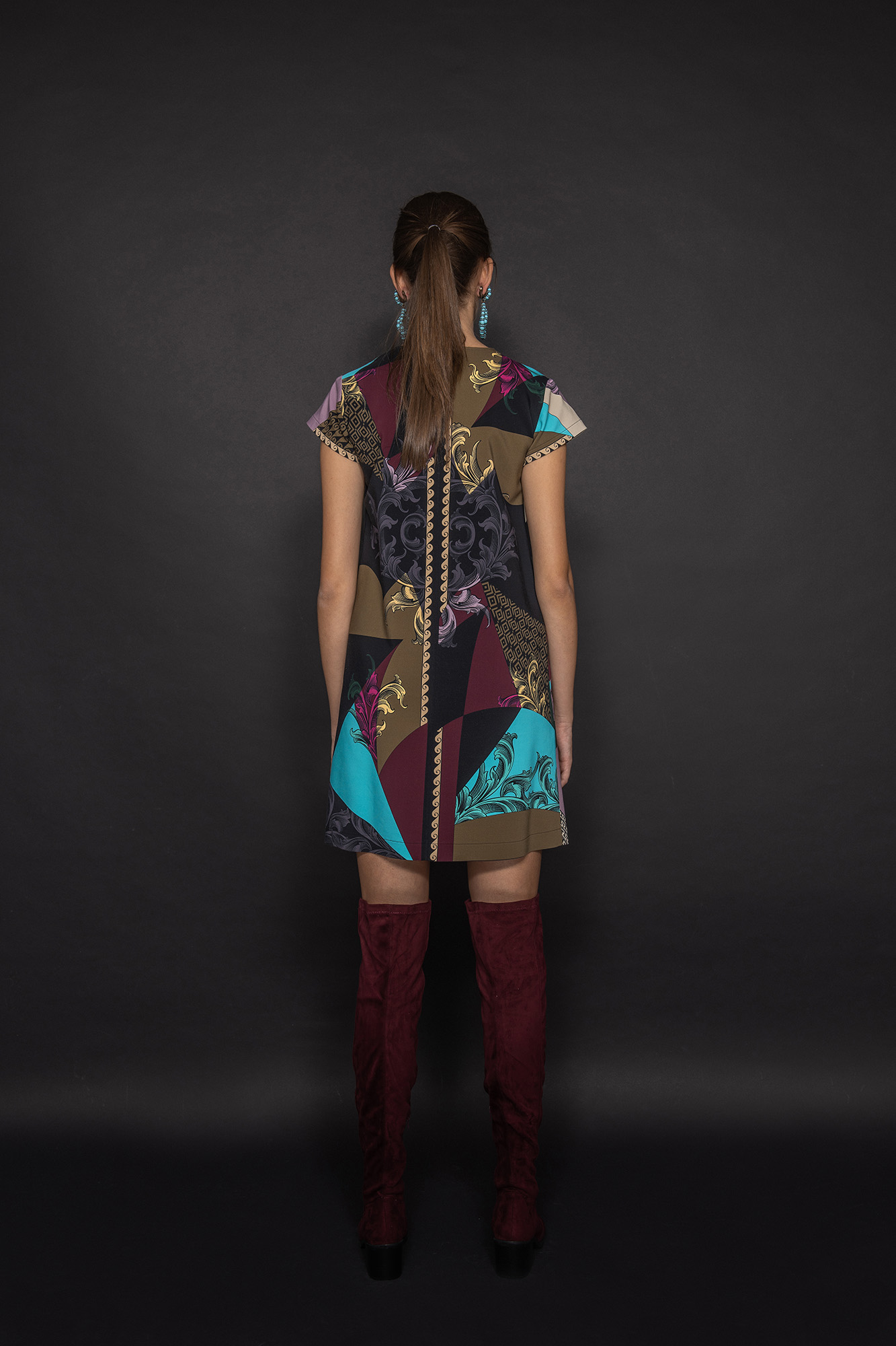 a shaped dress collage pattern back • Sassa Björg