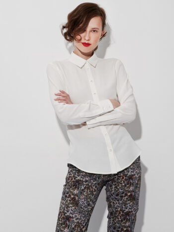 off white classic womens button up shirt main • Sassa Björg