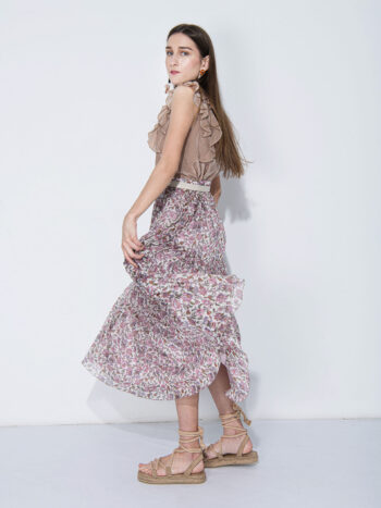 hippie tiered midi skirt side &bull; Sassa Björg