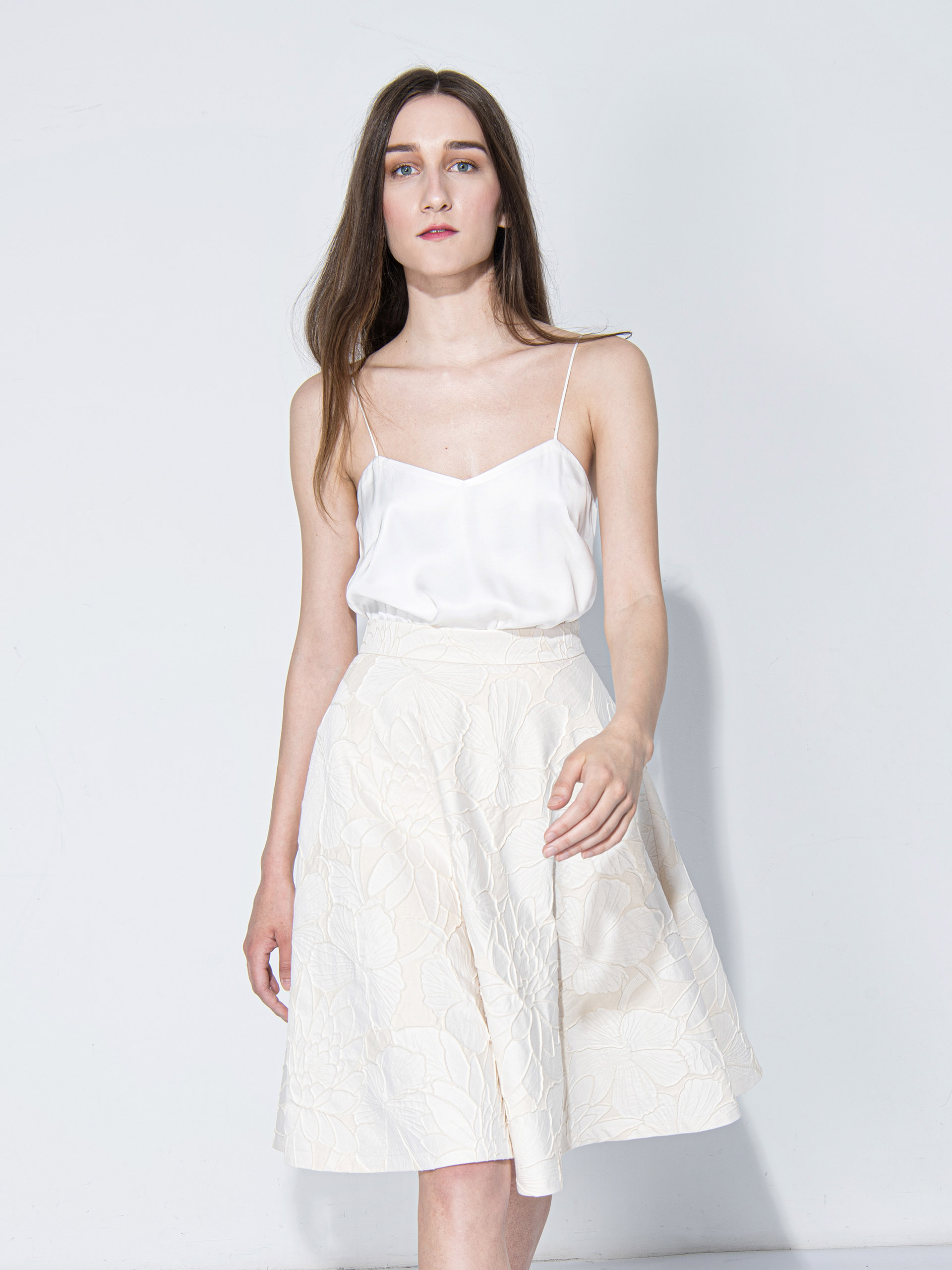 jacquard 3d flowers skirt main • Sassa Björg
