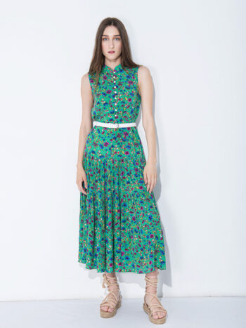 long green hippie dress front &bull; Sassa Björg