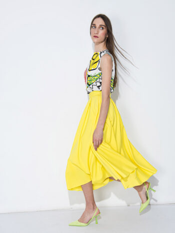 midi scuba knit skirt side • Sassa Björg