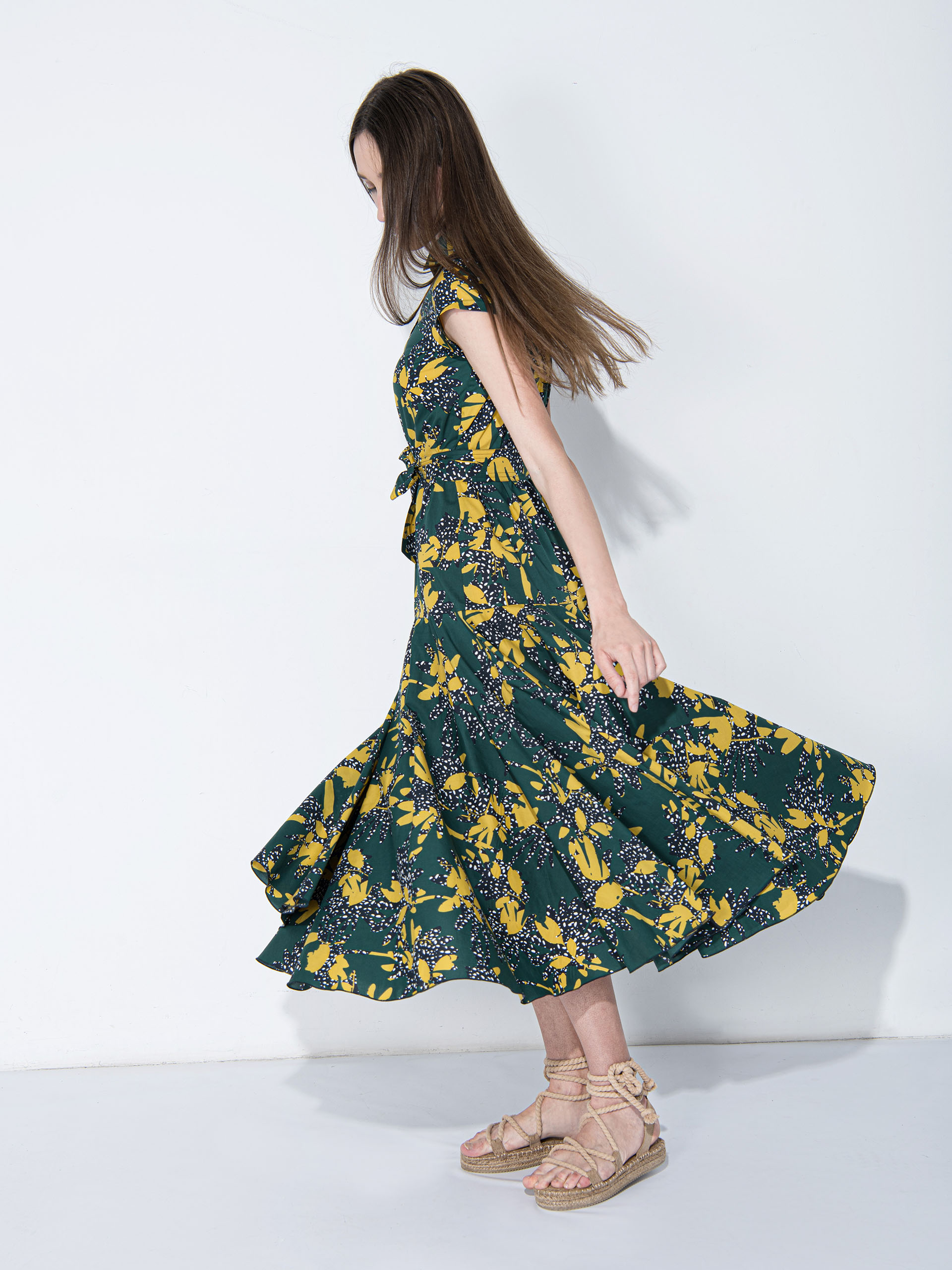 shirt dress w picturesque pattern twirl • Sassa Björg