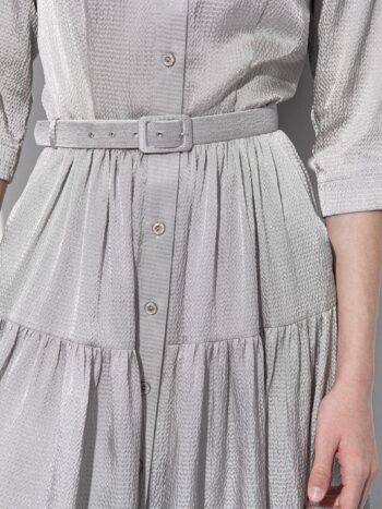 Silver shirt dress crop • Sassa Björg
