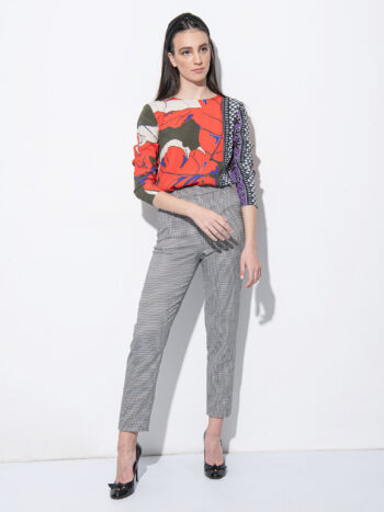 Cigarette style pants pepita front • Sassa Björg