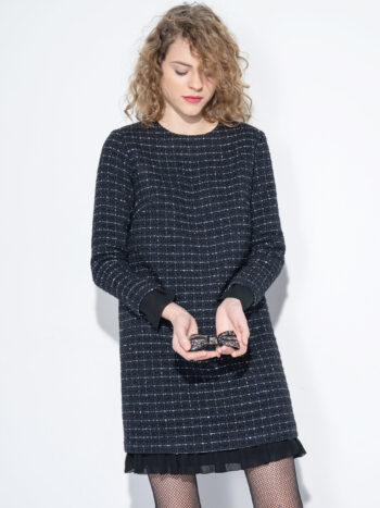 cotton boucle dress with bow in hands &bull; Sassa Björg