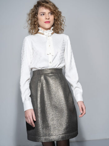 silver metallic skirt crop • Sassa Björg