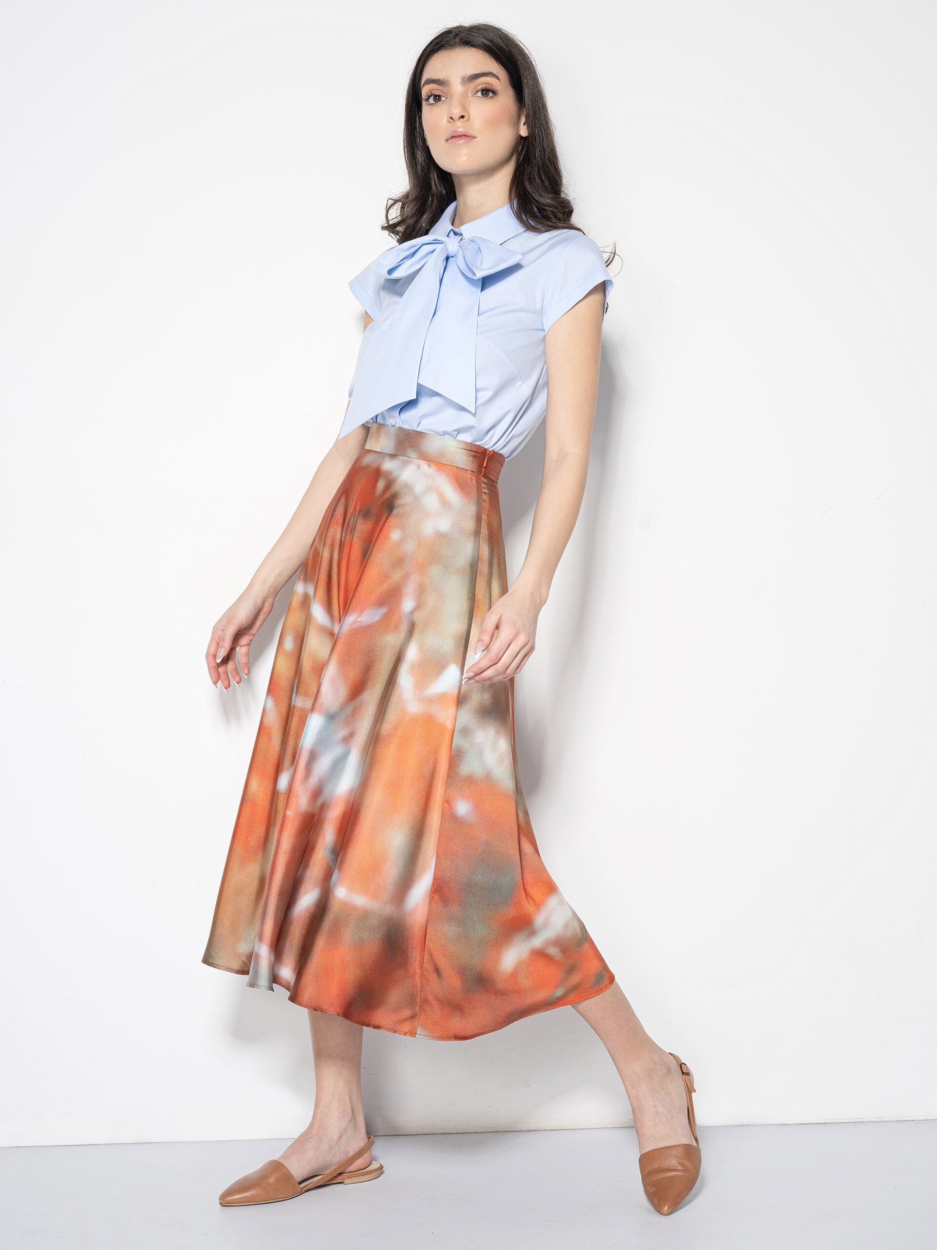 midi skirt abstract rusty pattern in motion • Sassa Björg