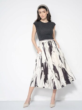midi skirt fashion sketch pattern swinging &bull; Sassa Björg