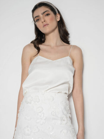mini skirt 3d lace w flowers crop &bull; Sassa Björg