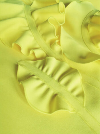 neon skirt with 3d flowers fabric &bull; Sassa Björg