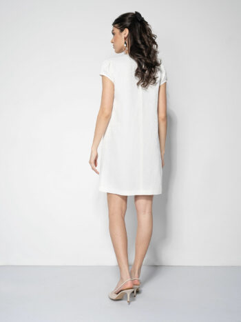 white python textured dress back &bull; Sassa Björg