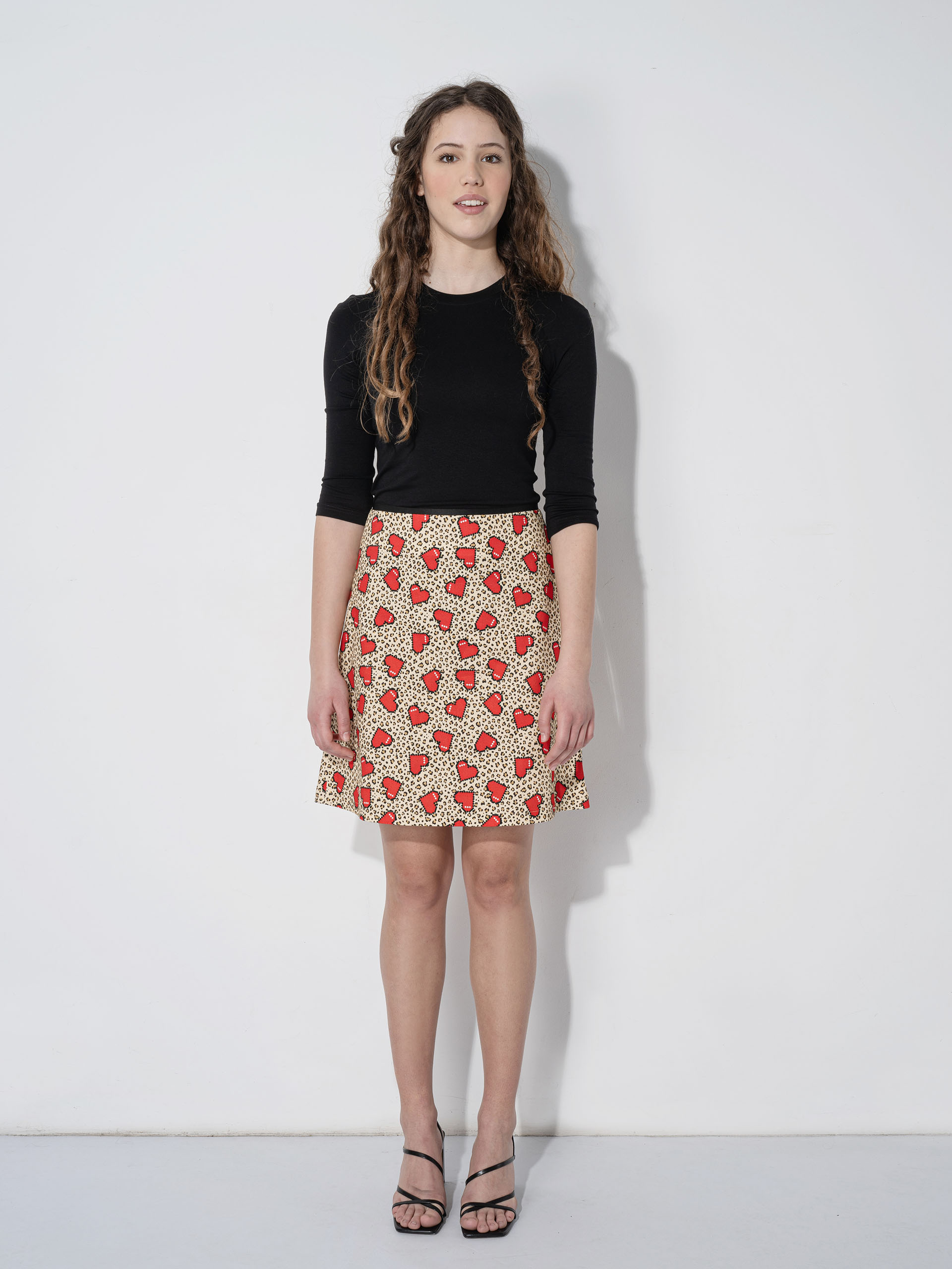 mini skirt leopard hearts • Sassa Björg