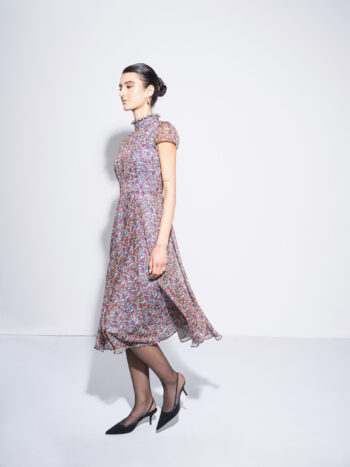 flowery ethereal long dress side &bull; Sassa Björg