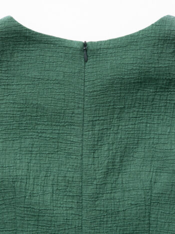 green crepe dress w tulle bow fabric &bull; Sassa Björg