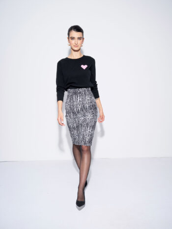 high waist pencil skirt b w &bull; Sassa Björg