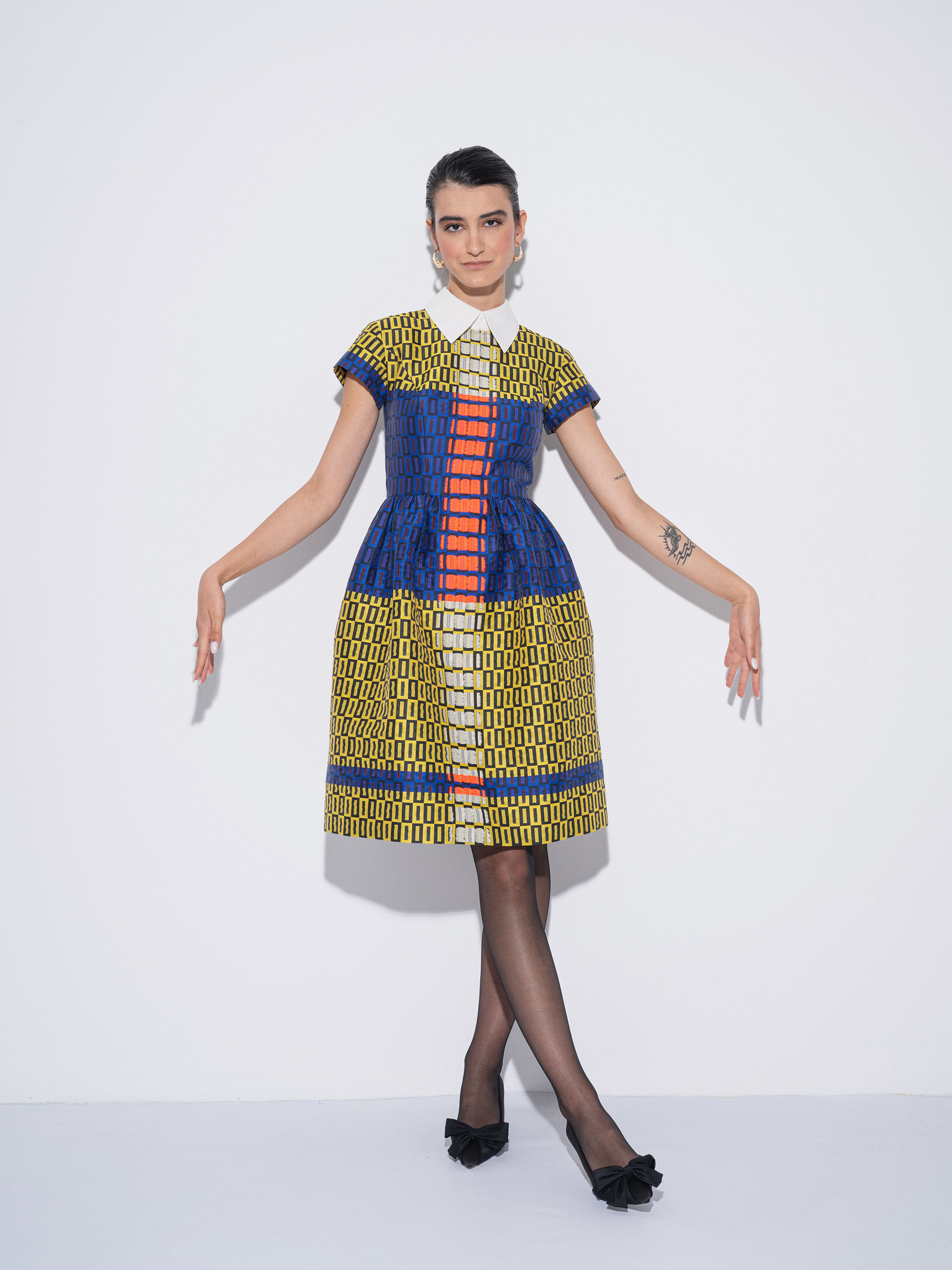 jacquard tiles dress • Sassa Björg