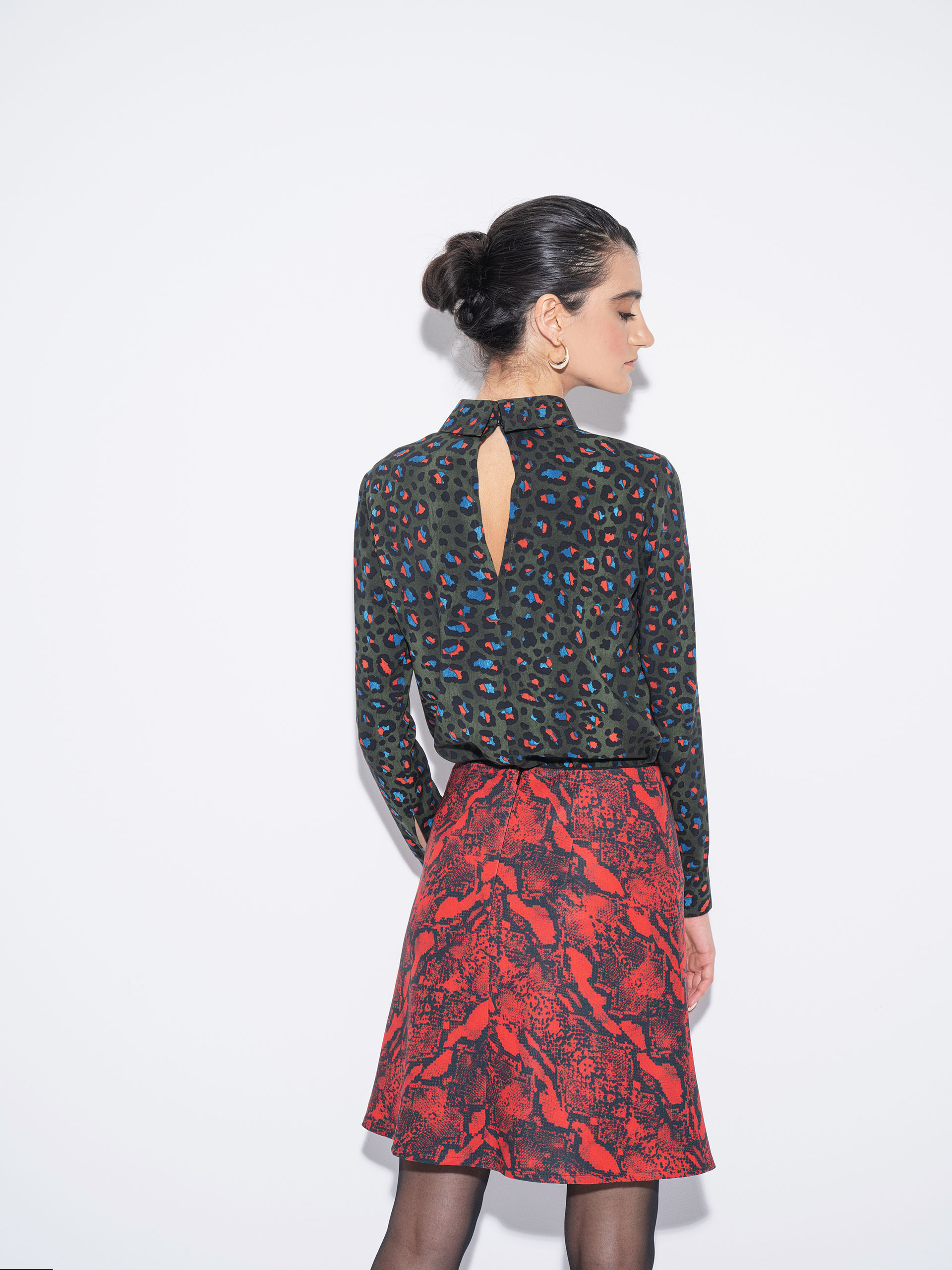 mini skirt red python back • Sassa Björg