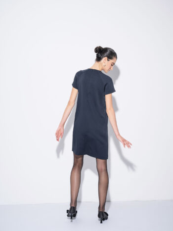 navy blue casual dress back &bull; Sassa Björg