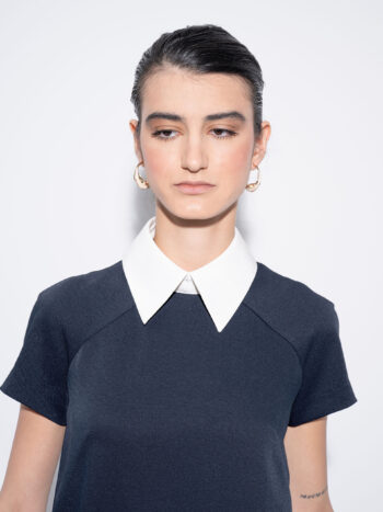 navy blue casual dress crop &bull; Sassa Björg