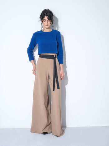 beige skirt pants sparkly obsidian sash &bull; Sassa Björg