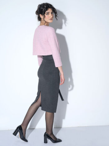 grey pencil skirt high waist sideways &bull; Sassa Björg