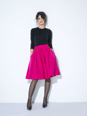 magenta poppy skirt pockets &bull; Sassa Björg