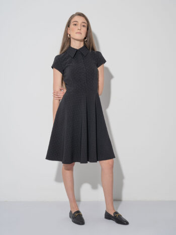 black textured dress w collar featured &bull; Sassa Björg