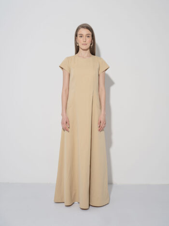 casual maxi dress cotton beige featured &bull; Sassa Björg