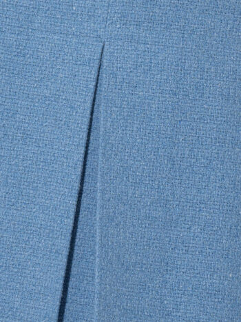 mini tweed skirt box pleat blue fabric &bull; Sassa Björg
